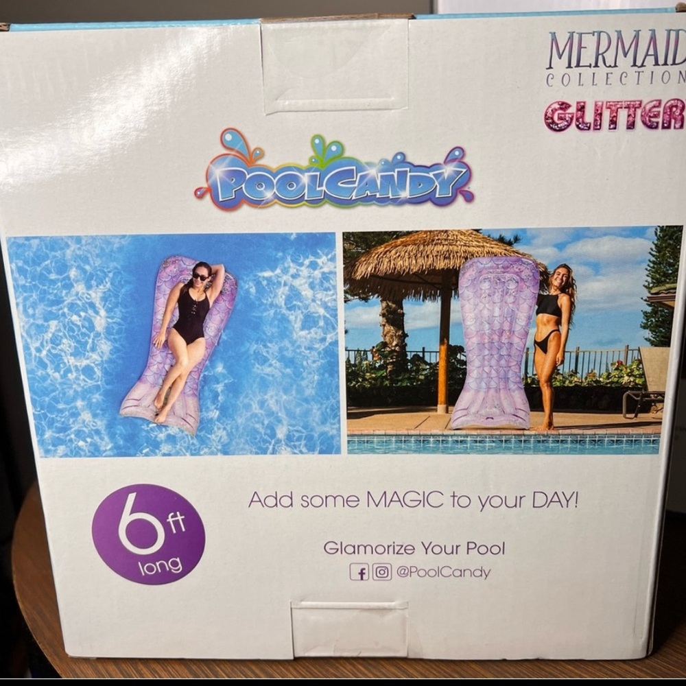 PoolCandy Mermaid Tail Pool Raft - Picture 4 of 4